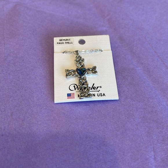 Wheeler Jewelry - Silver plated cross necklace, NWT, religious object, Christmas present,